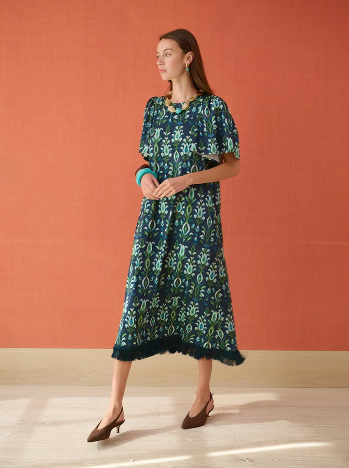 Georgia Dress Peacock Navy