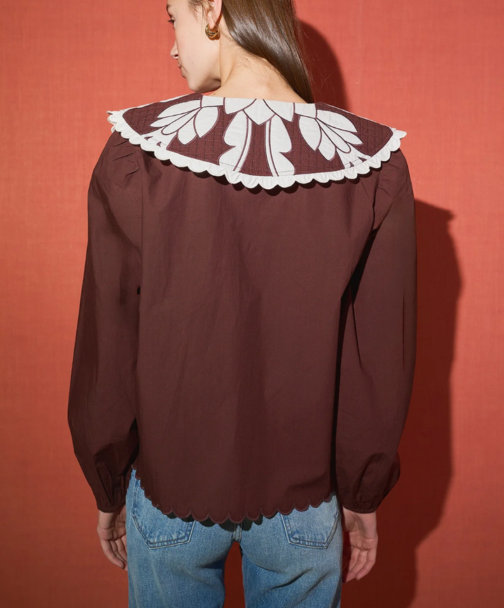 Emma Blouse Cocoa Brown