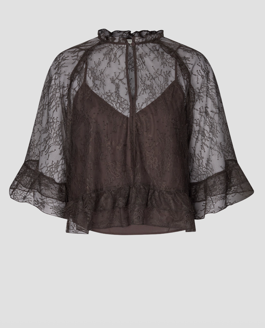 Sybell Lace Ruffle Blouse