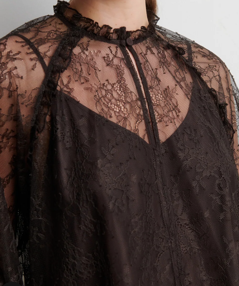 Sybell Lace Ruffle Blouse