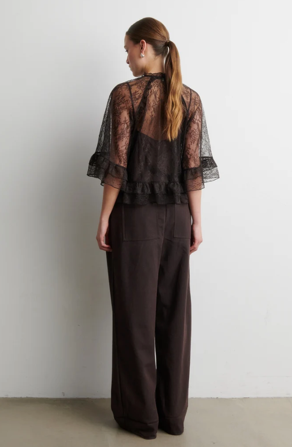 Sybell Lace Ruffle Blouse