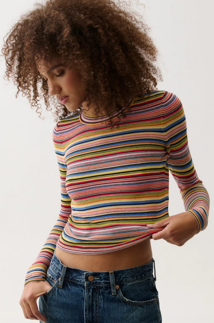 Madison Sweater Tee Multi Stripe