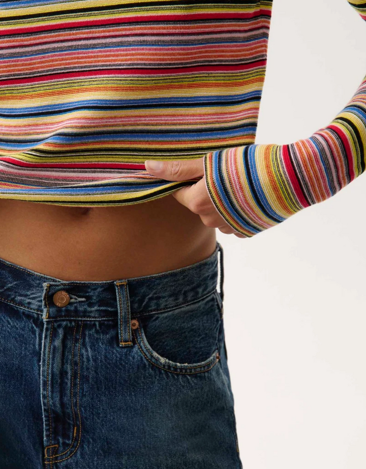 Madison Sweater Tee Multi Stripe