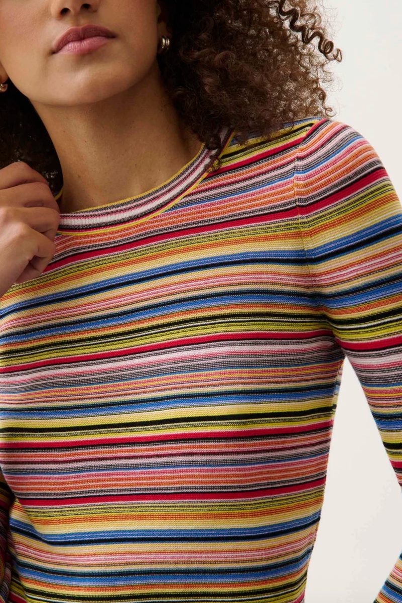 Madison Sweater Tee Multi Stripe
