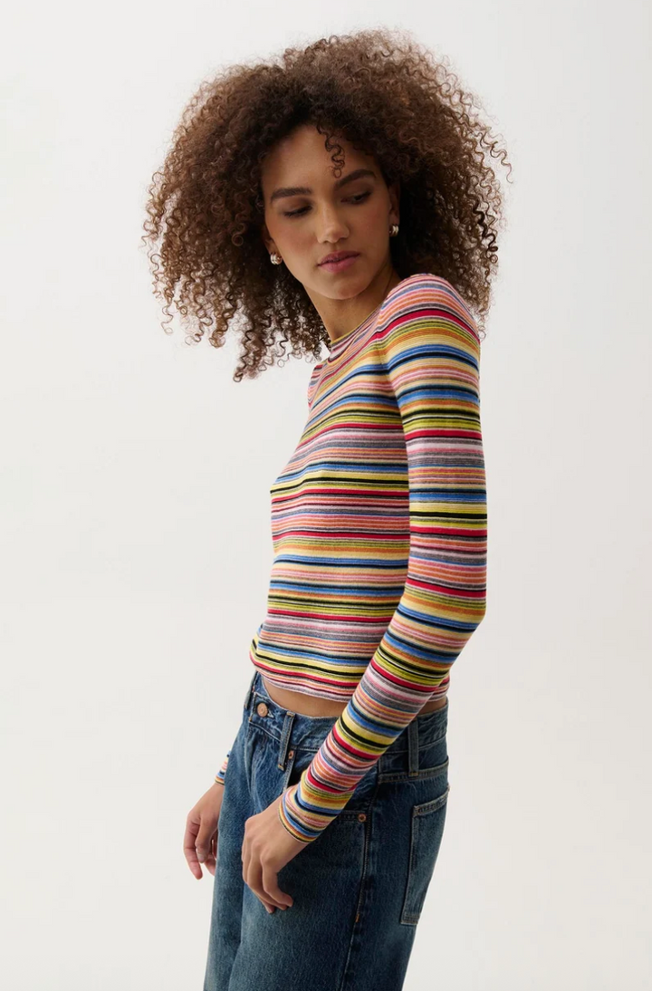 Madison Sweater Tee Multi Stripe