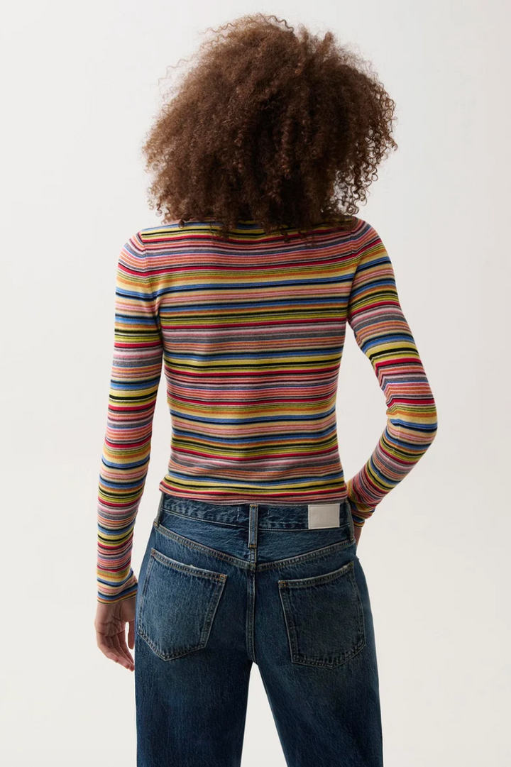 Madison Sweater Tee Multi Stripe