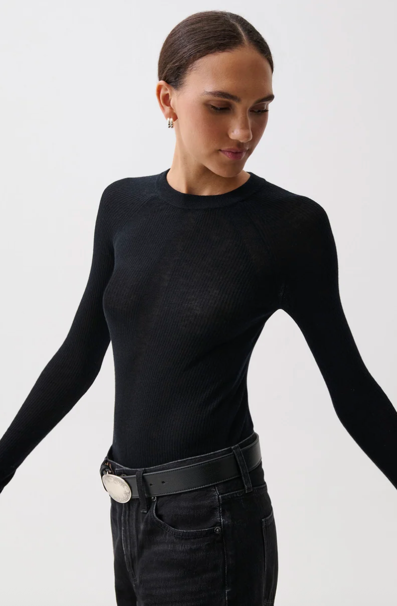 Juno Feather Weight Sweater Black