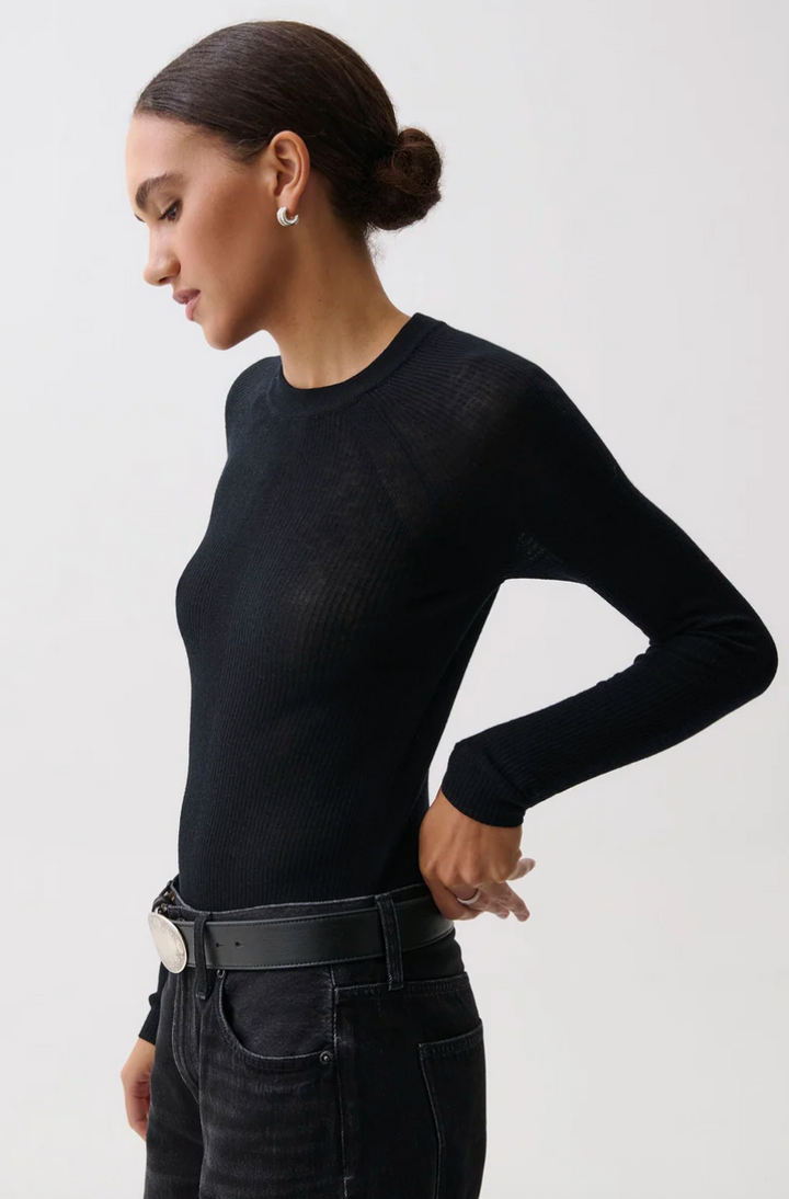 Juno Feather Weight Sweater Black