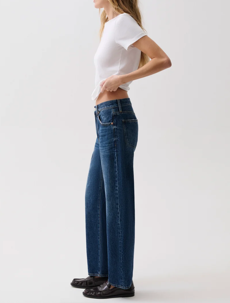 Lexi Mid Rise Bowed Straight Moonwave
