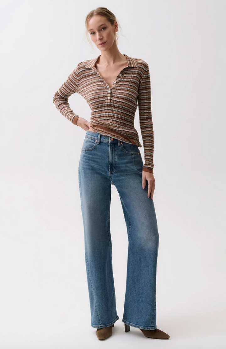 Kyra High Rise Bowed Wide Leg Eureka