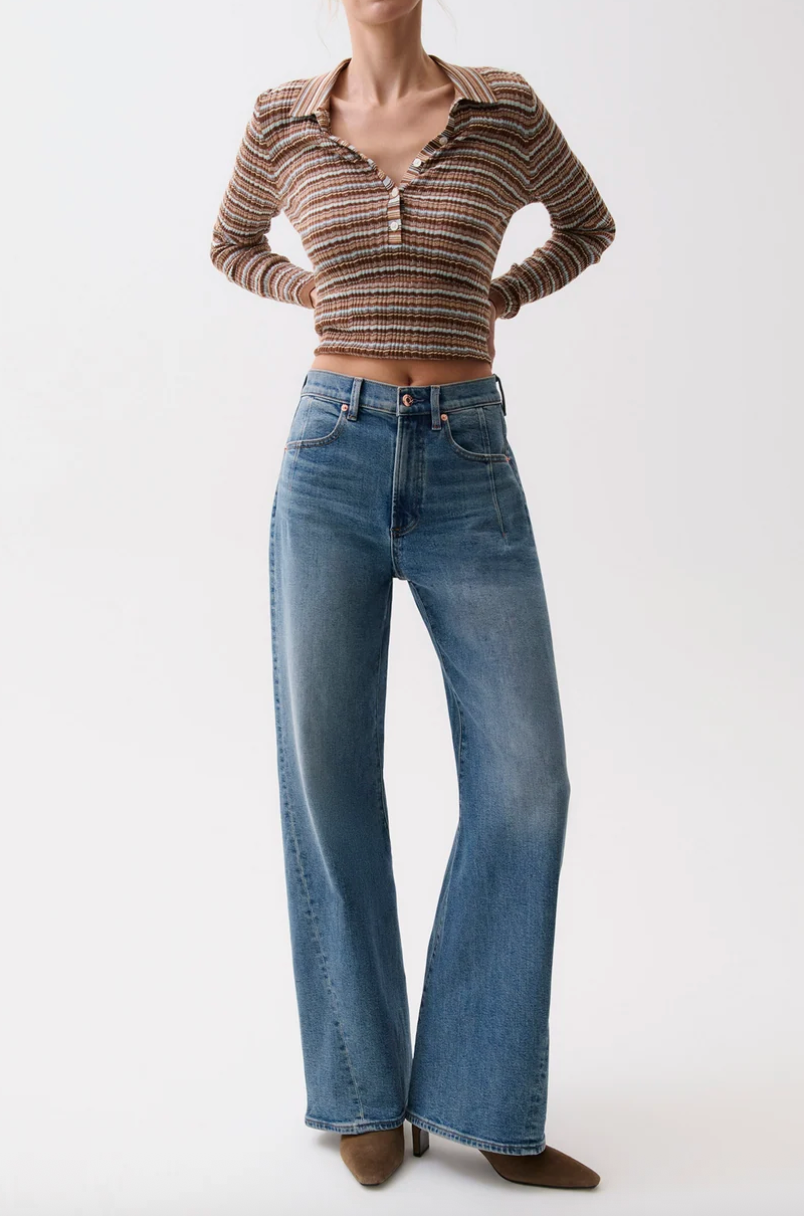 Kyra High Rise Bowed Wide Leg Eureka