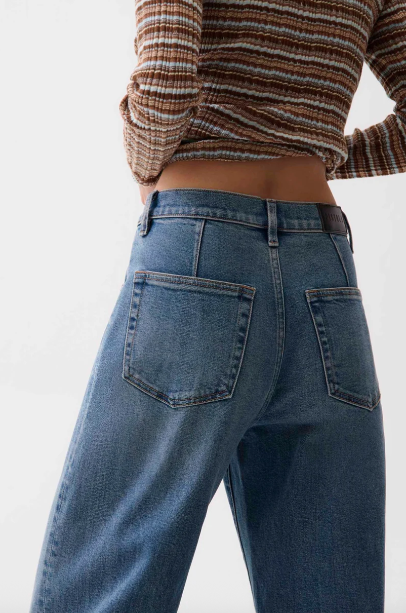 Kyra High Rise Bowed Wide Leg Eureka
