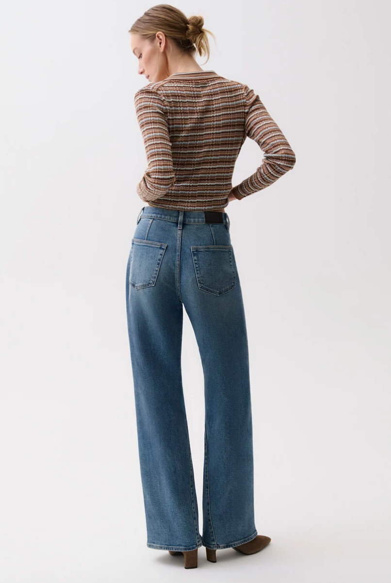 Kyra High Rise Bowed Wide Leg Eureka