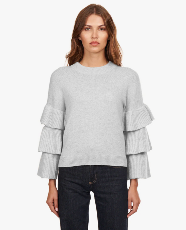 Tiered Ruffle Sleeve High Crew