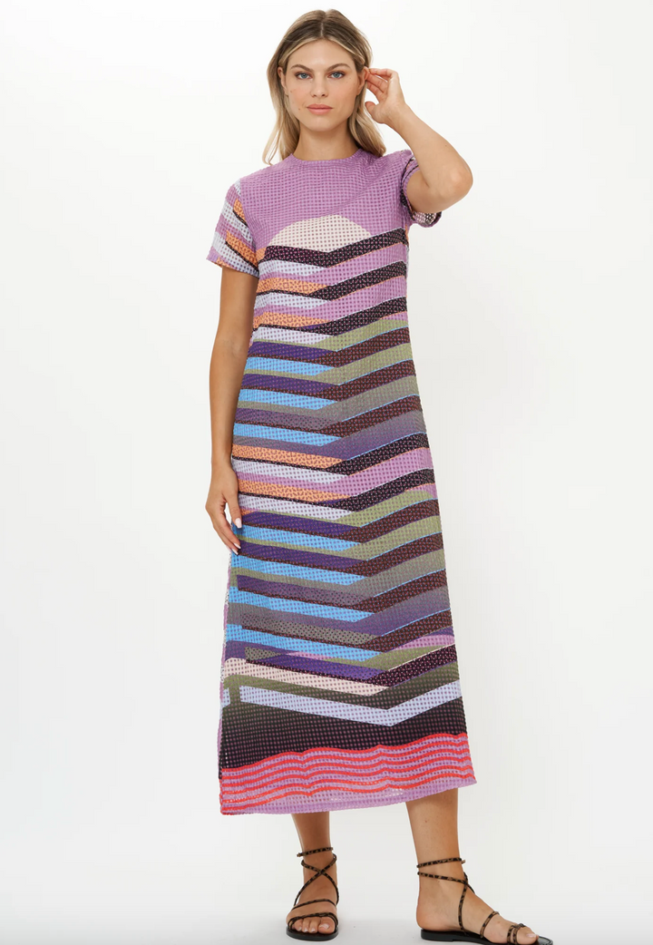 Short Sleeve Shift Maxi Solstice Lilac