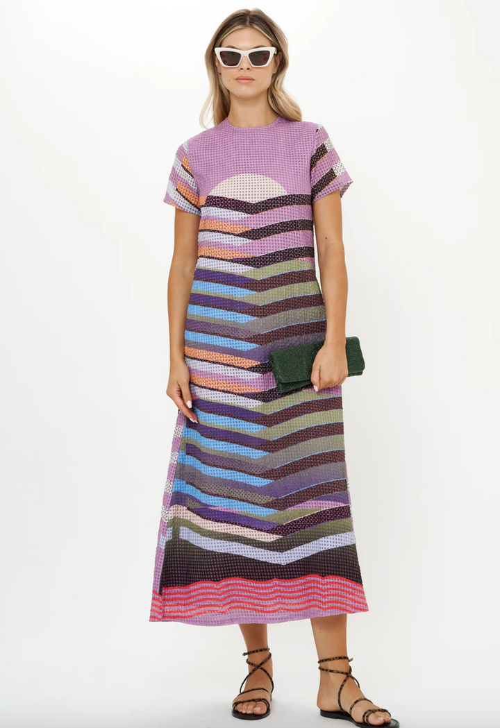 Short Sleeve Shift Maxi Solstice Lilac