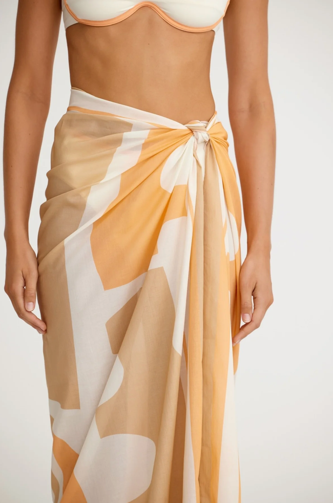 Marcela Sarong Apricot Shapes