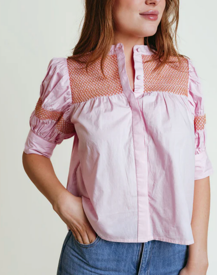 Sutton Blouse Pink and Orange