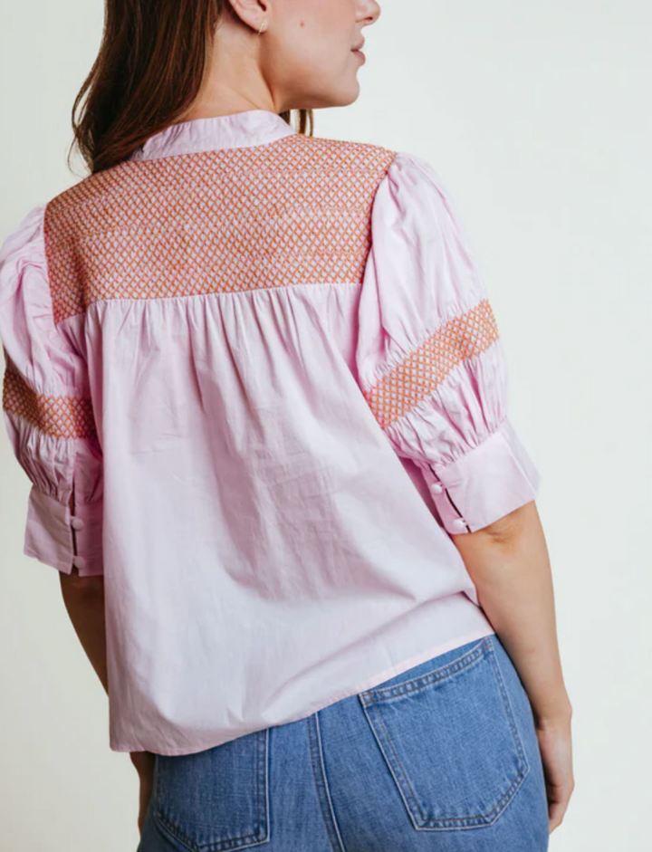 Sutton Blouse Pink and Orange