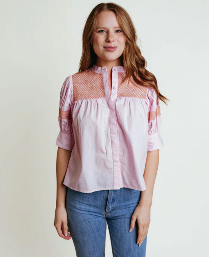 Sutton Blouse Pink and Orange