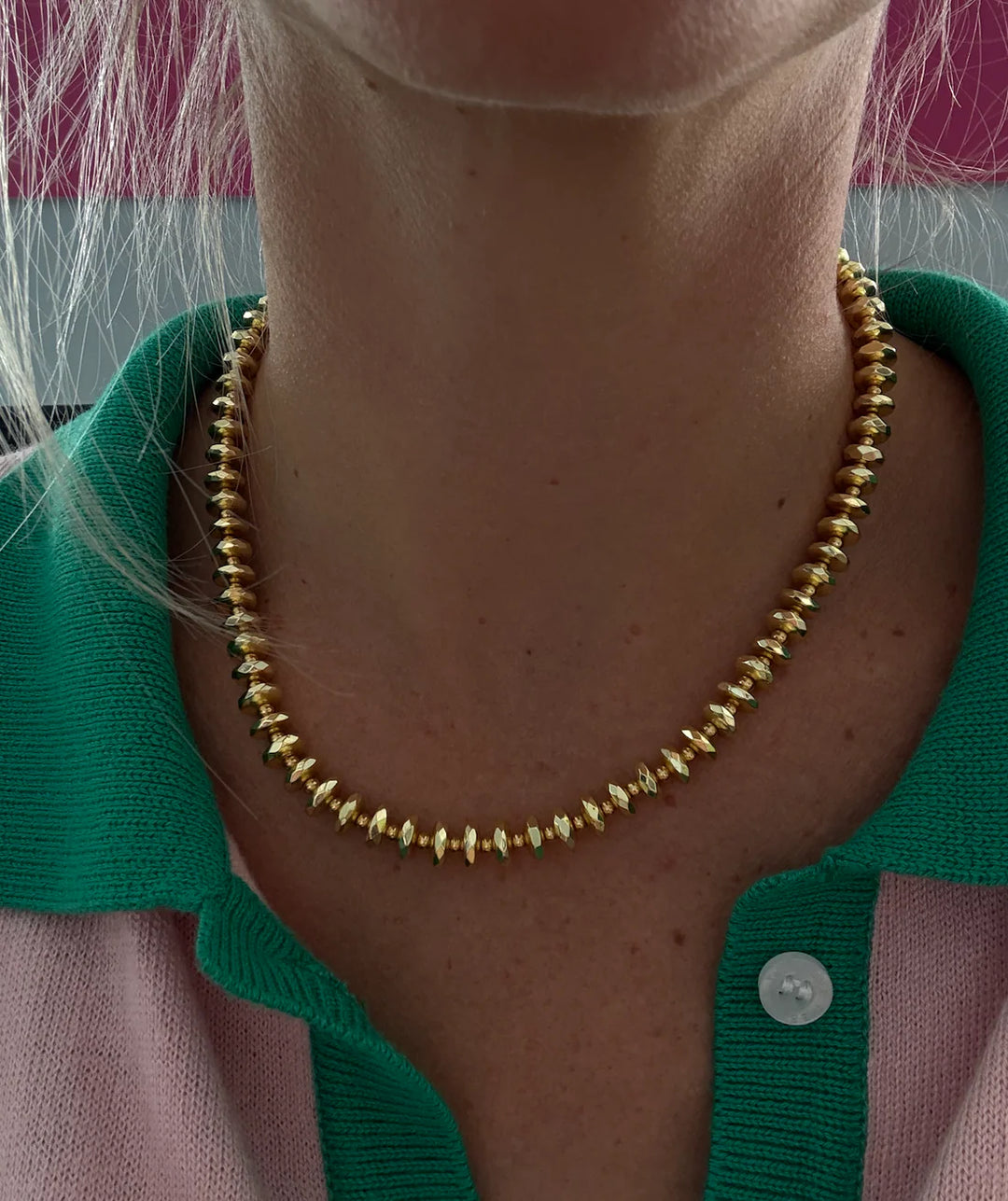 Acacia Necklace Bright Gold
