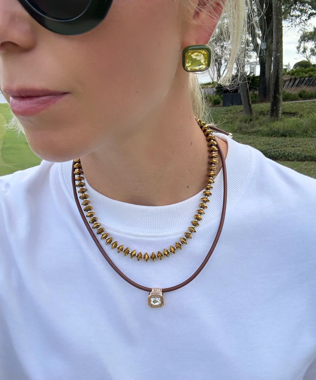 Acacia Necklace Dark Gold