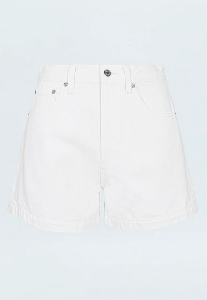 Saige Denim Short Polished White