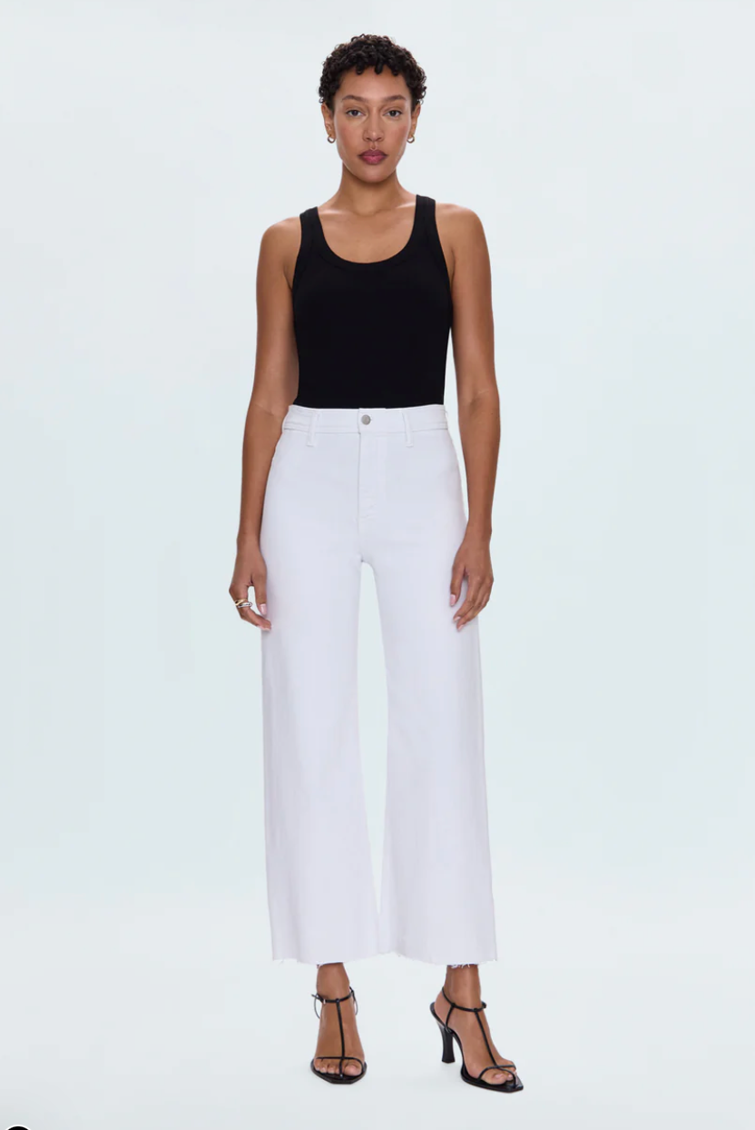 Penny High Rise Wide Leg Crop Blizzard