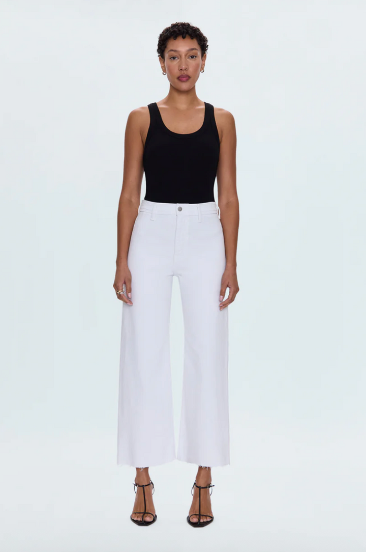 Penny High Rise Wide Leg Crop Blizzard