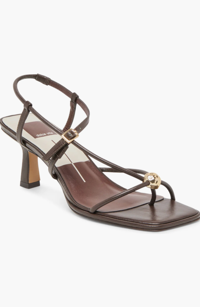 Mylee Heels Dark Brown Leather