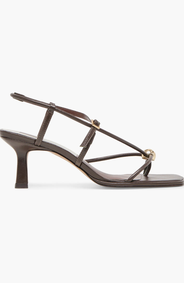 Mylee Heels Dark Brown Leather