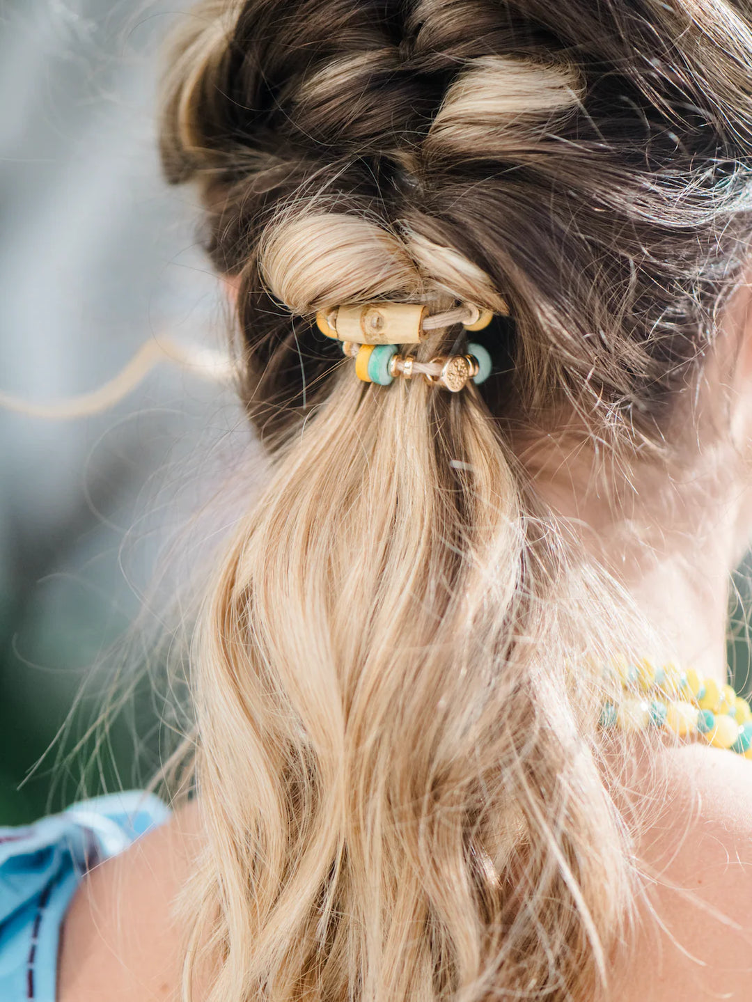 Bamboo Hair Tie Set Coconut