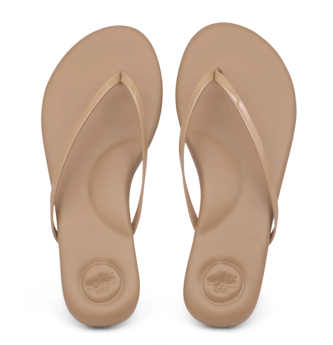 Indie Sandal Nude with Patent Strap