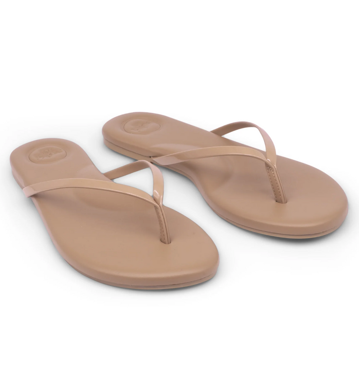 Indie Sandal Nude with Patent Strap