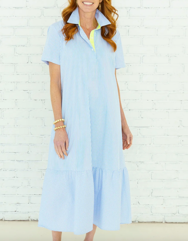 Maddie Striped Dress Blue