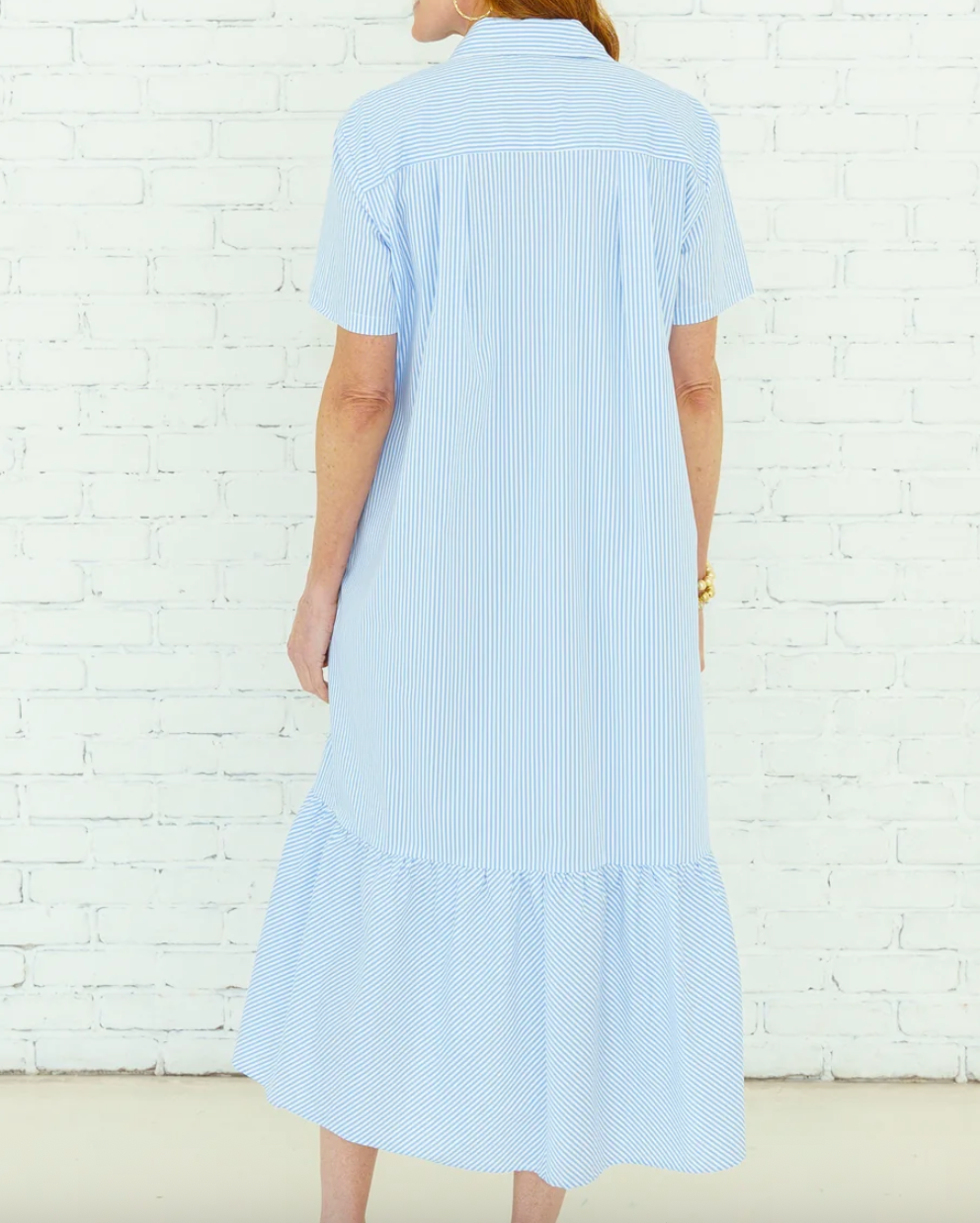 Maddie Striped Dress Blue