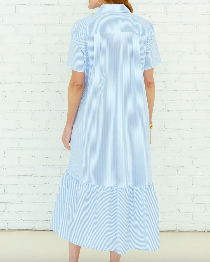 Maddie Striped Dress Blue