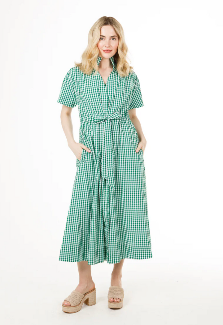 Bria Dress Green/White Gingham