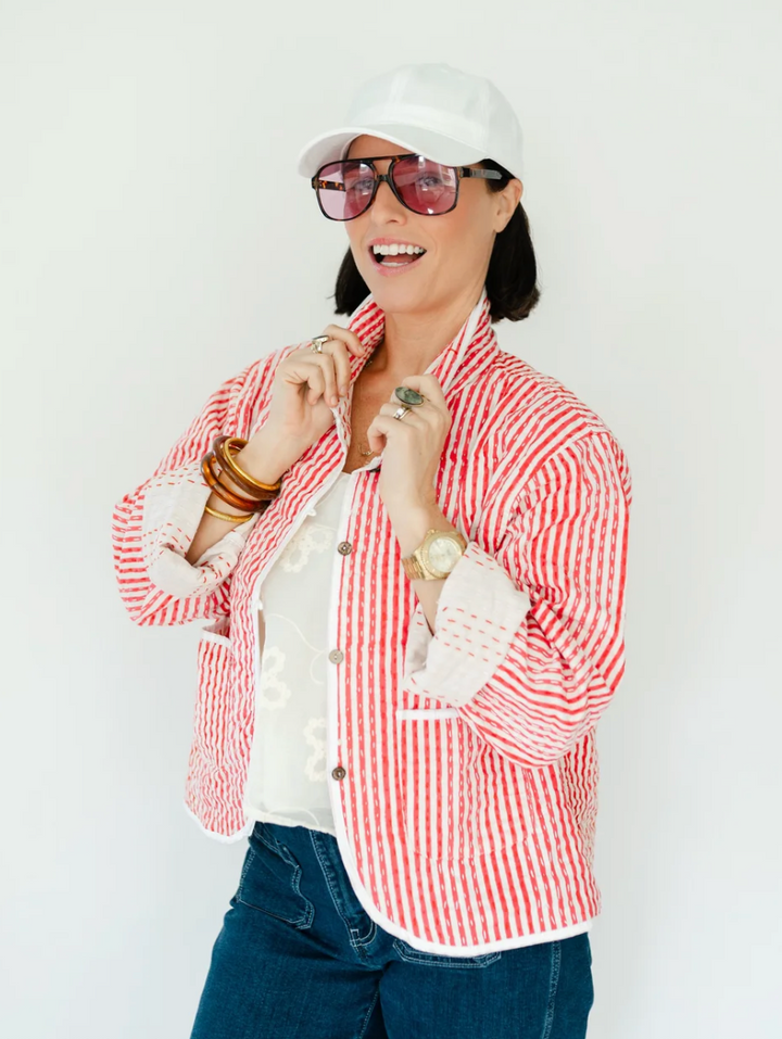 Birdie Jacket Red Stripe