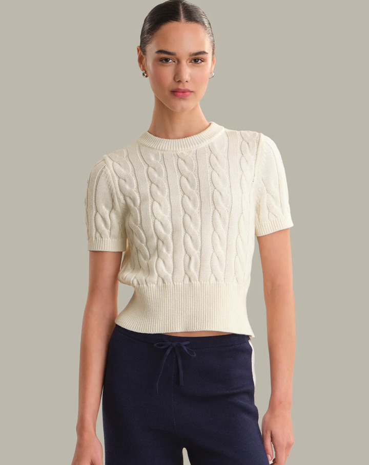 Sky Cable Crew Neck Pullover