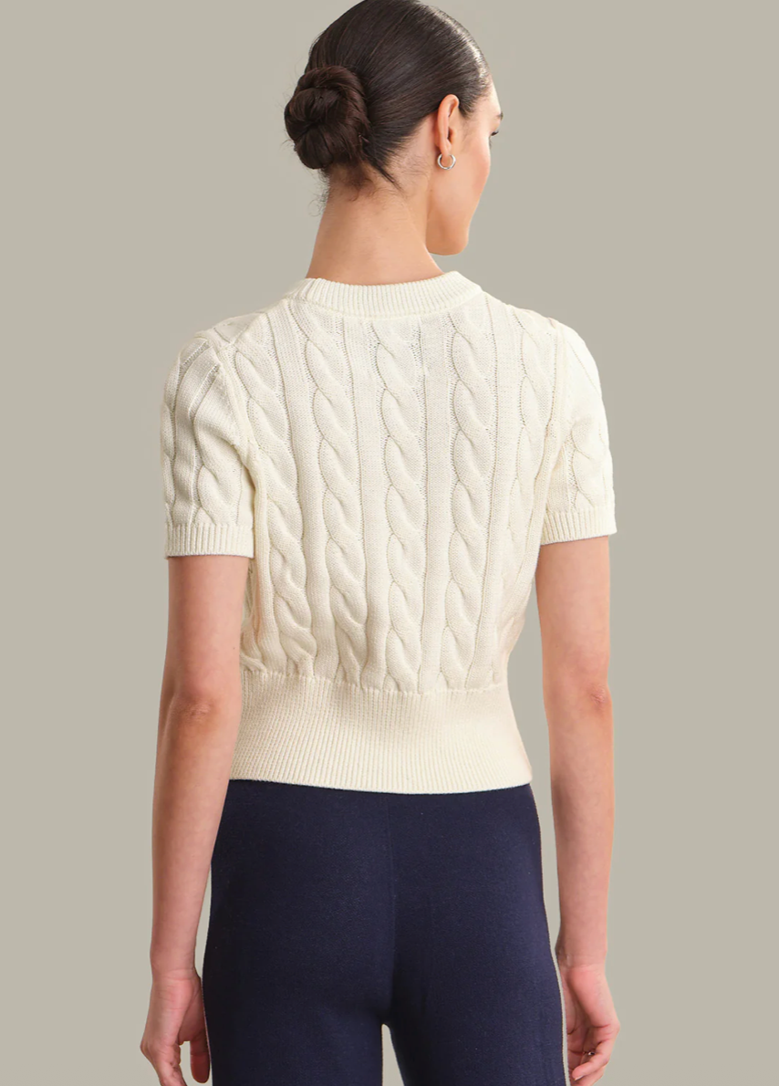 Sky Cable Crew Neck Pullover
