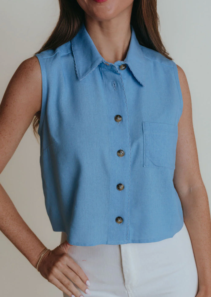 Paige Top Blue