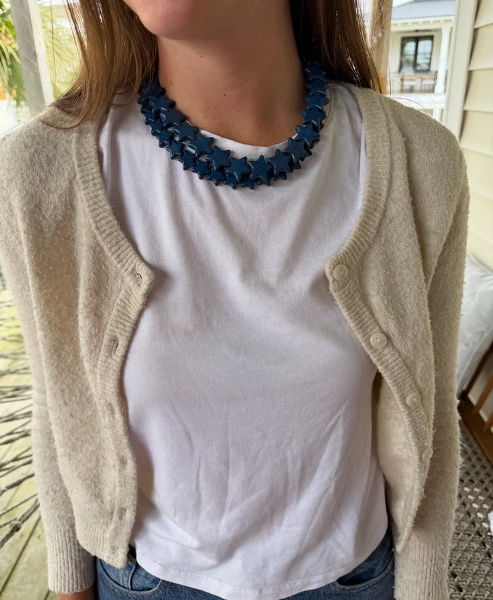 Sea Star Necklace Small Navy