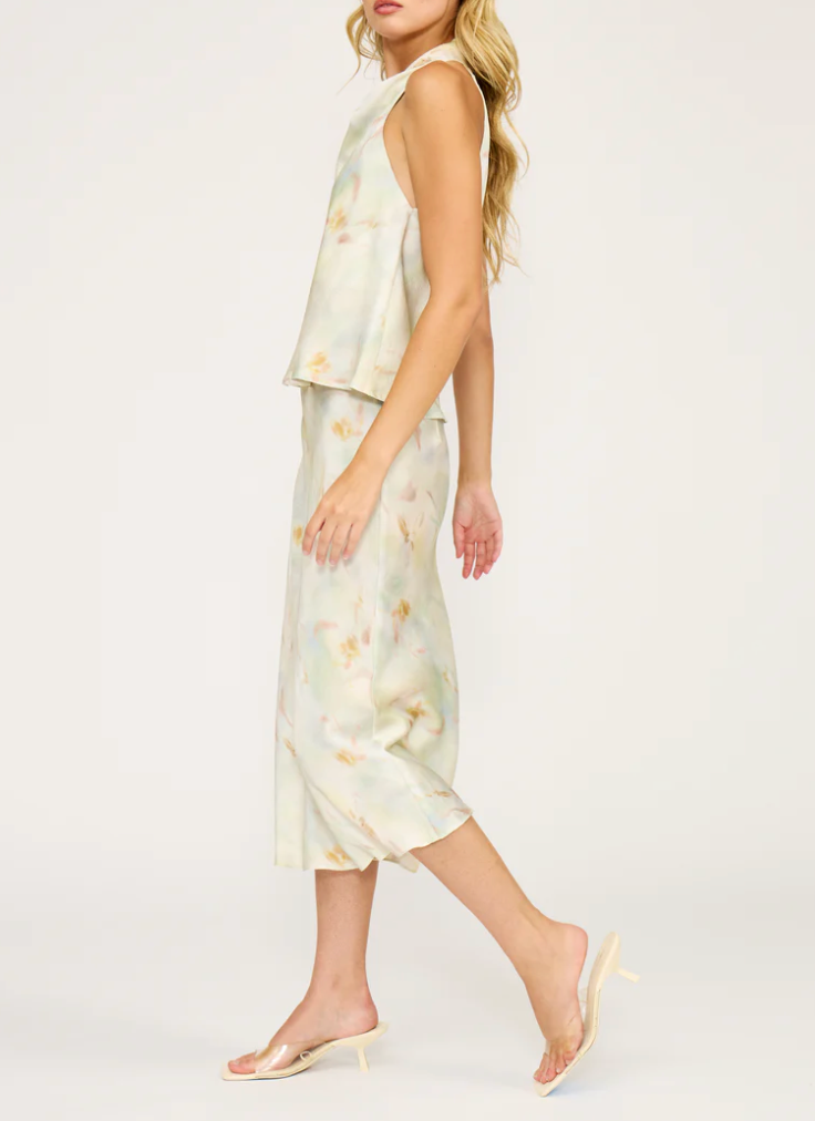 Barbara Satin Skirt Mint