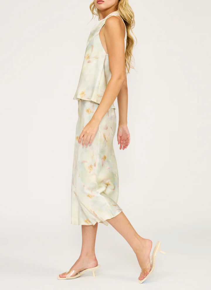 Barbara Satin Skirt Mint