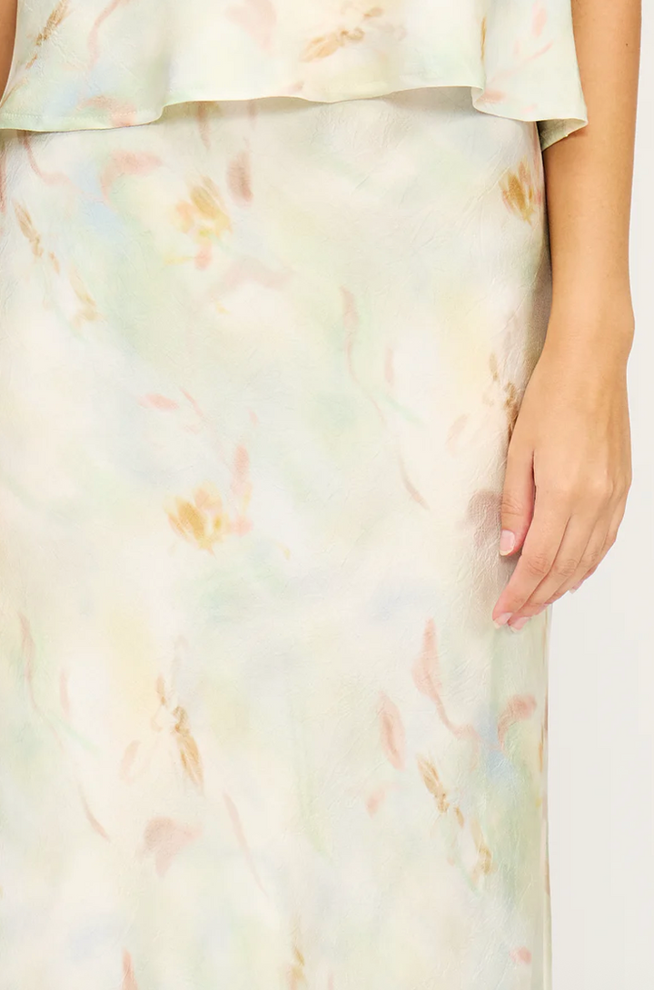 Barbara Satin Skirt Mint