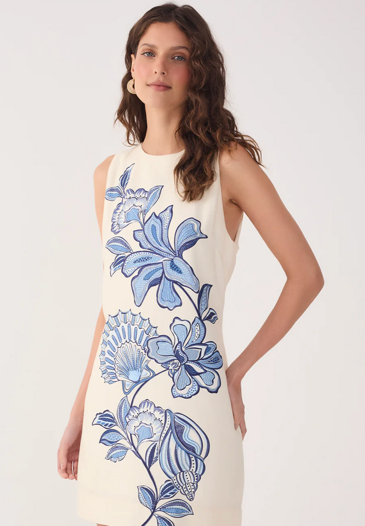 Ocean Flower Mini Dress