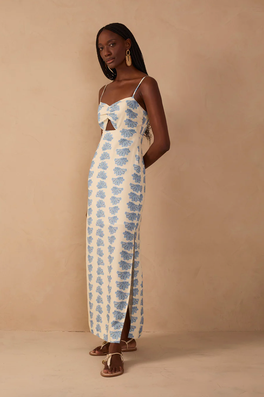 Aquarium Linen Maxi Dress