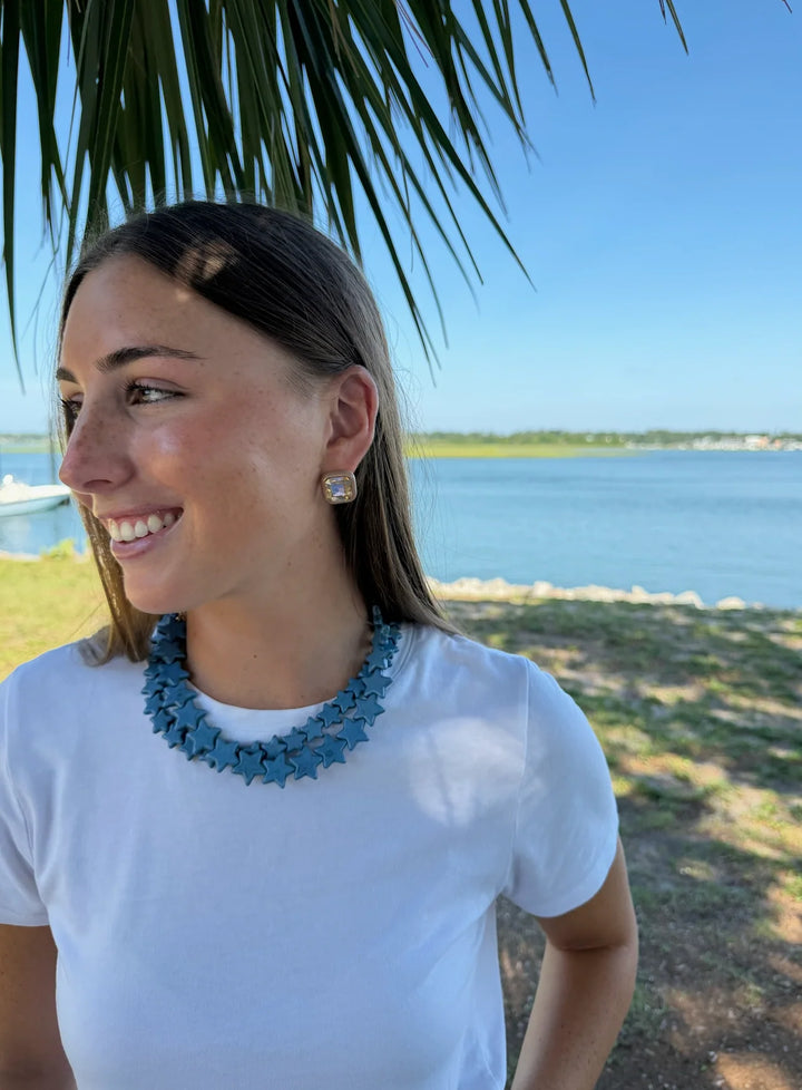Star Necklace Small Dusty Blue