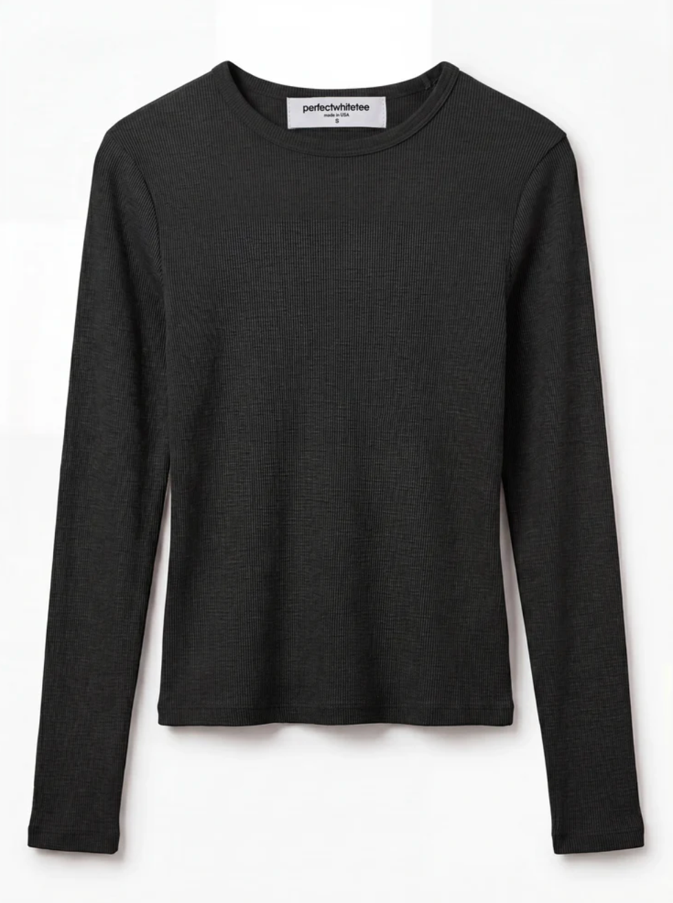 Marcela Cotton Rib Tee True Black